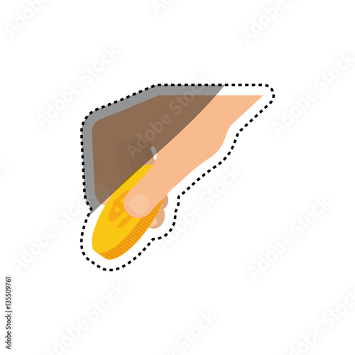 Coins money isolated icon vector illustration graphic design