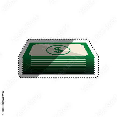 Billets of money icon vector illustration graphic design