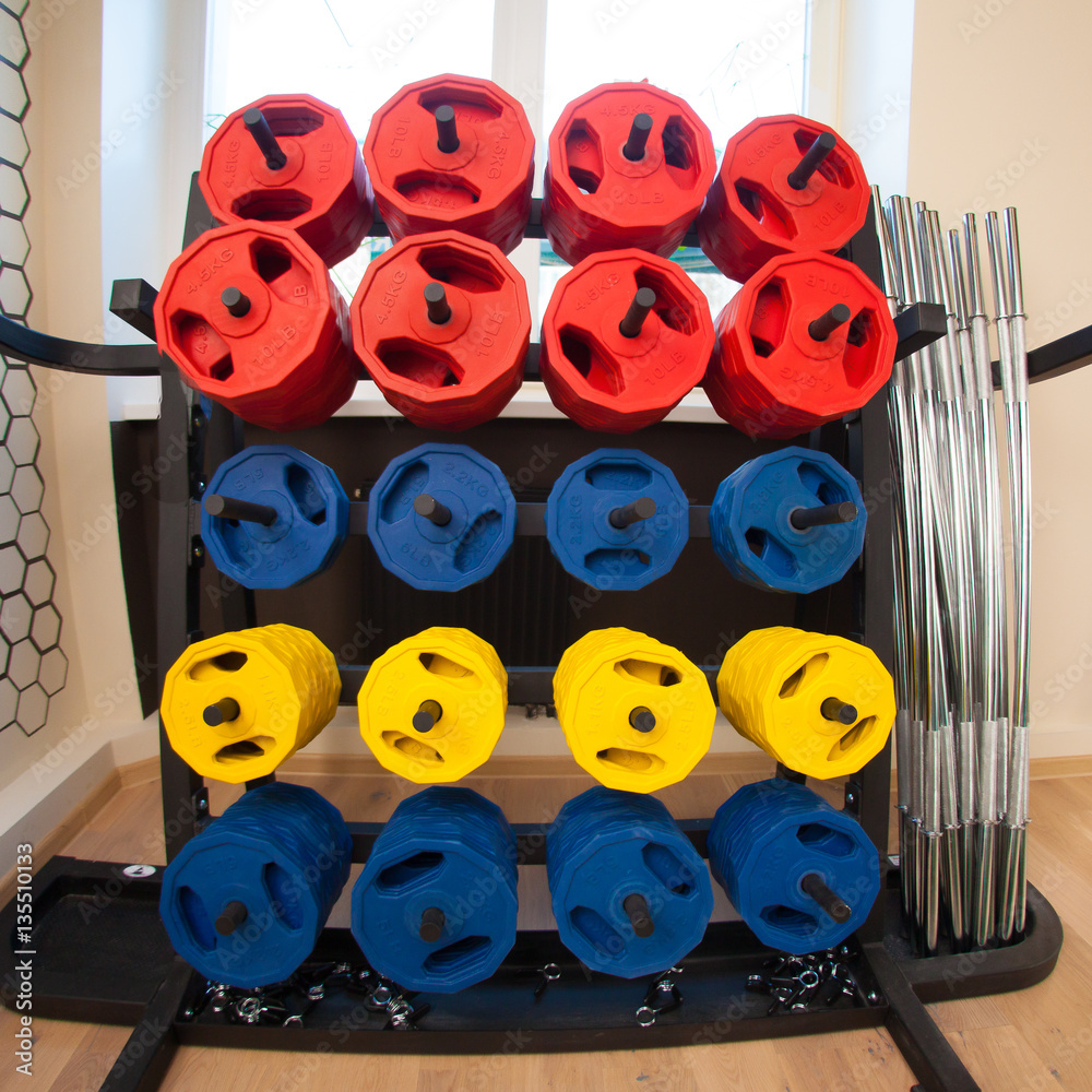 Fototapeta premium equipment in fitness gym