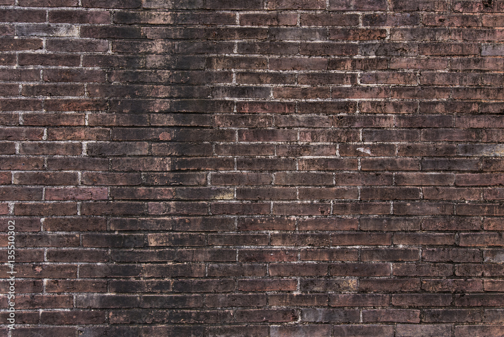 Fototapeta premium Old Vintage Red Brick Wall With White cement Background Texture