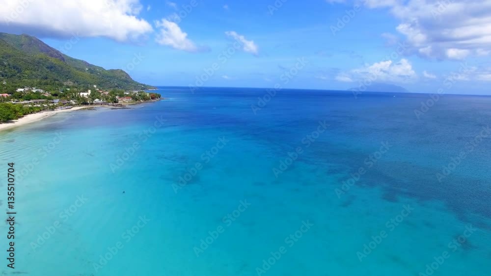 Beautiful Aerial View Of The Beau Vallon Beach, Indian Ocean And Mountains 5, Seychelles Beautiful Aerial View Of The Beau Vallon Beach, Indian Ocean And Mountains 5, Seychelles