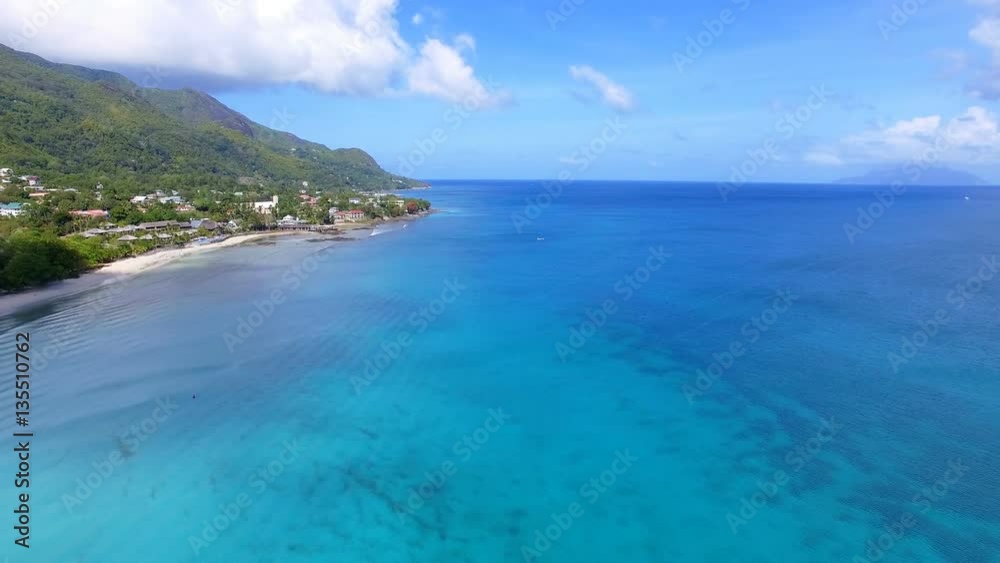 Beautiful Aerial View Of The Beau Vallon Beach, Indian Ocean And Mountains 4, Seychelles Beautiful Aerial View Of The Beau Vallon Beach, Indian Ocean And Mountains 4, Seychelles