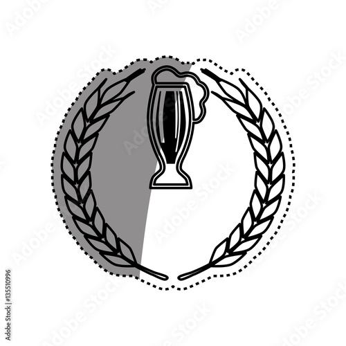 Beer and brewery concept icon vector illustration graphic design