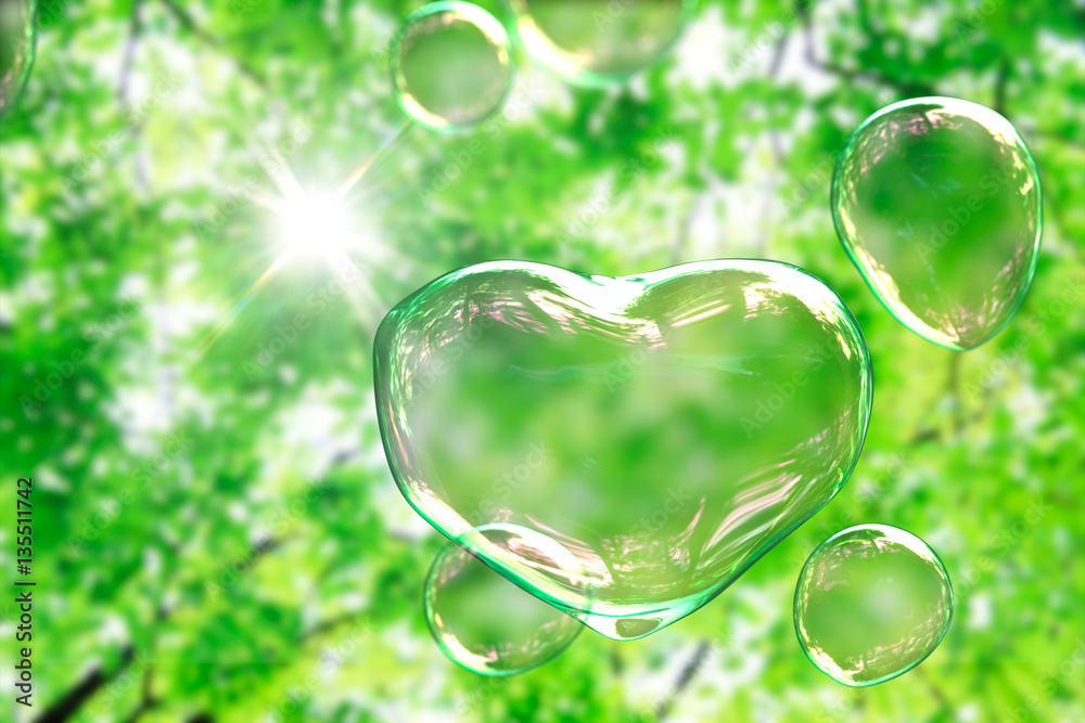 ハートのシャボン玉 Stock イラスト Adobe Stock