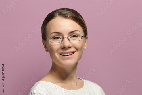 Young woman with spectacles...