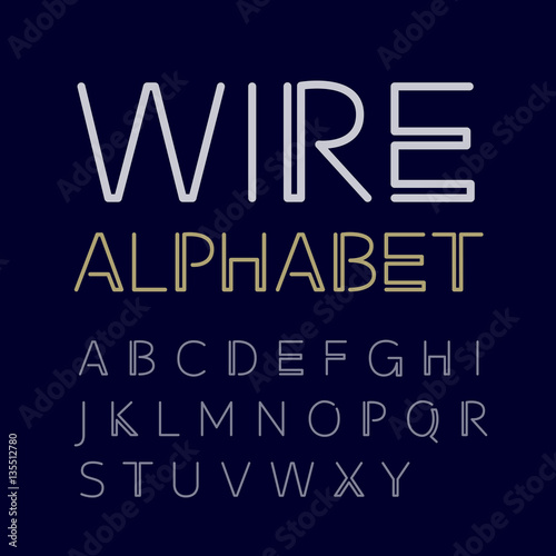 Vector linear uppercase alphabet