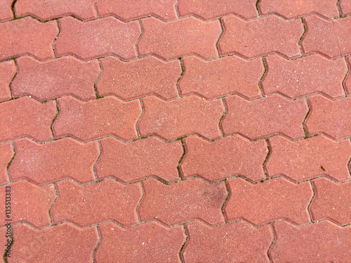 Texture of floor of orange bricks