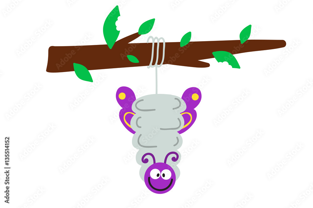 Cartoon caterpillar insect vector illustration. Cartoon caterpillar insect vector illustration.
