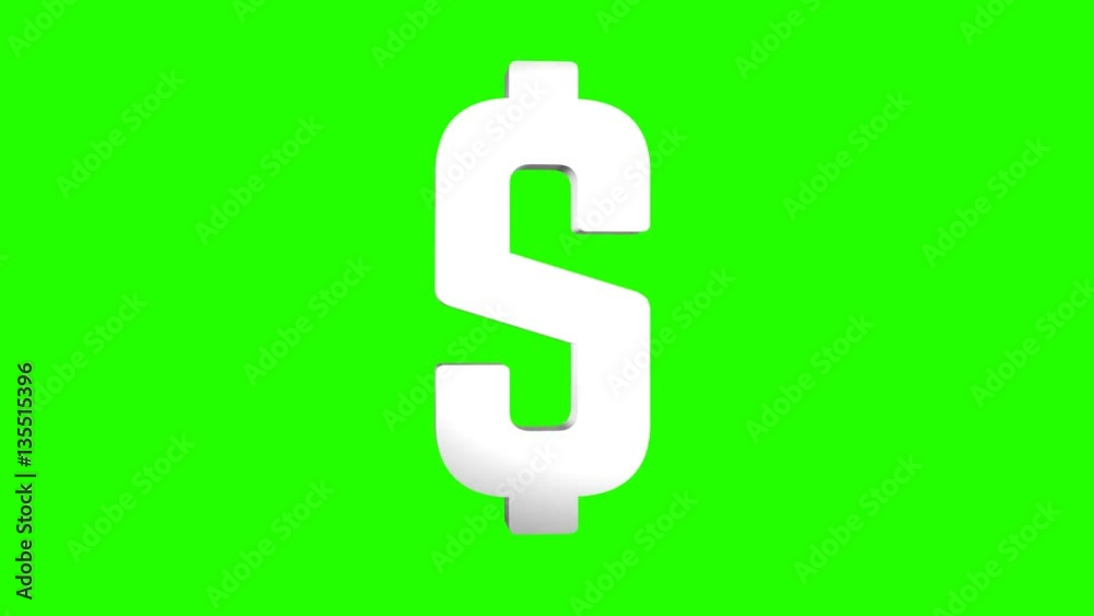 Dollar USD green screen loop Dollar USD green screen loop