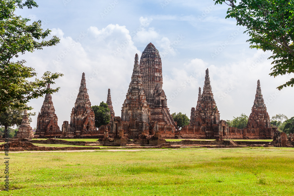 Wat Chaiwatthanaram in Ayutthaya , public temple at Thailand Wat Chaiwatthanaram in Ayutthaya , public temple at Thailand