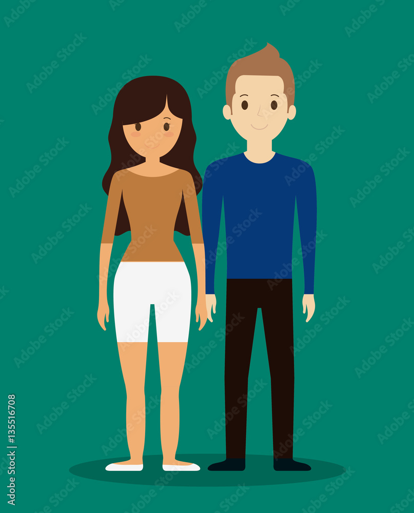 romantic heterosexual young couple full body icon image vector illustration design romantic heterosexual young couple full body icon image vector illustration design