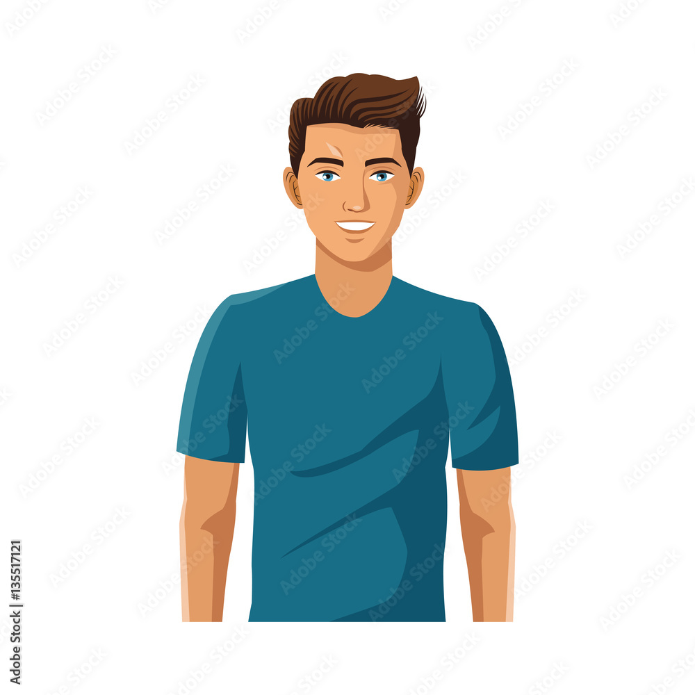 man cartoon icon over white background. colorful design. vector illustration man cartoon icon over white background. colorful design. vector illustration