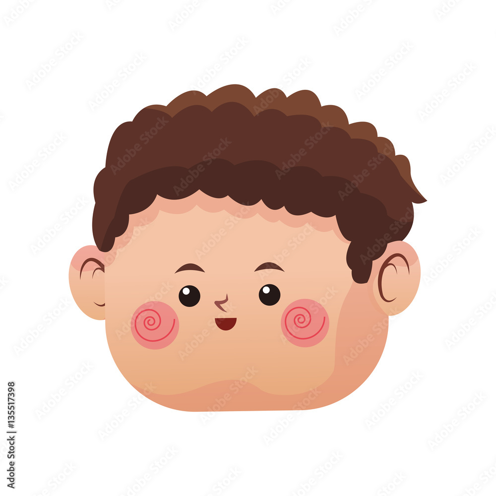 boy cartoon icon over white background. colorful design. vector illustration