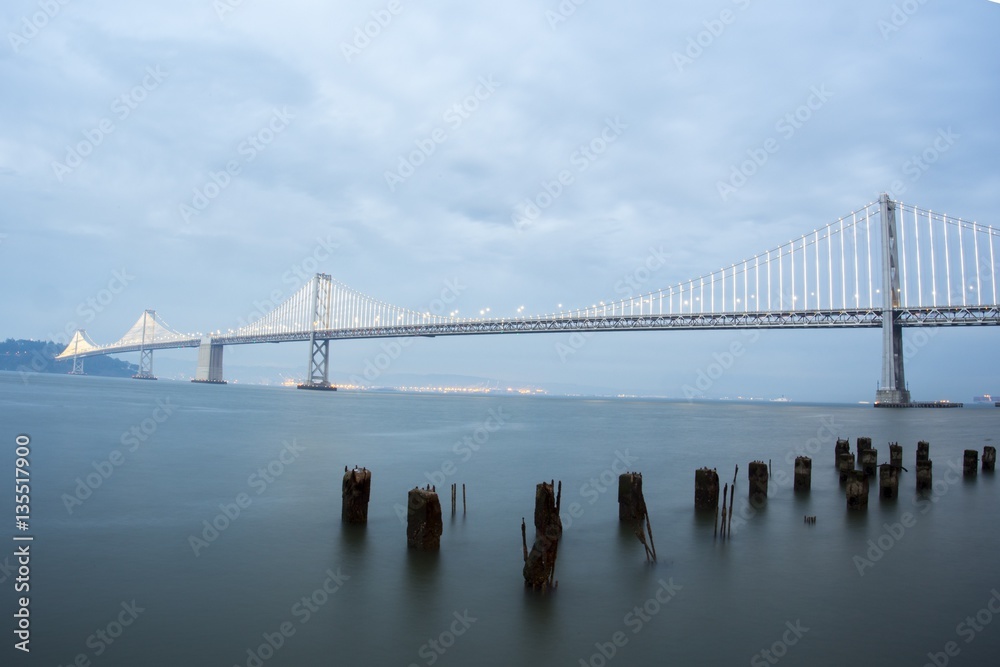 Fototapeta premium Bay Bridge At Sundown, San Francisco