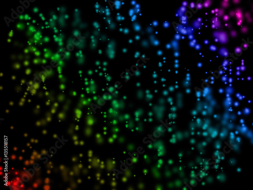 Wallpaper Mural Overlay rainbow color bokeh illustration on black background 1 Torontodigital.ca