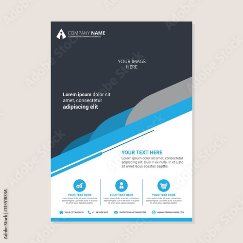 Corporate business annual report brochure flyer design. Leaflet cover presentation. Flier with Abstract geometric background. Modern publication poster magazine, layout template A4 flyer