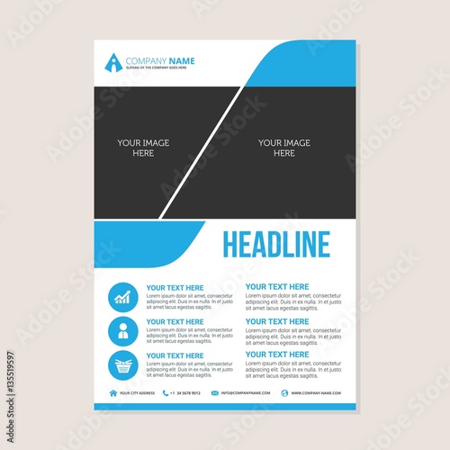 Corporate business annual report brochure flyer design. Leaflet cover presentation. Flier with Abstract geometric background. Modern publication poster magazine, layout template A4 flyer