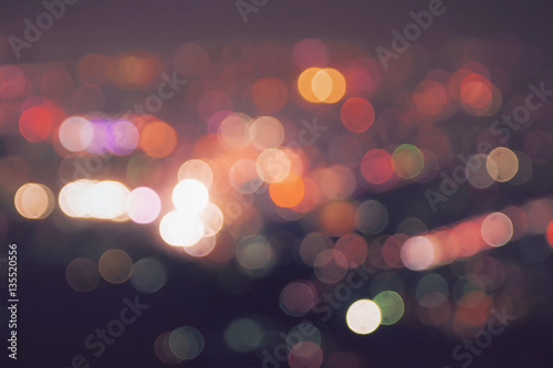 Blurred lights with vintage color effect © jat306