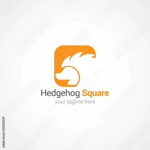 Hedgehog Logo Design Vector.