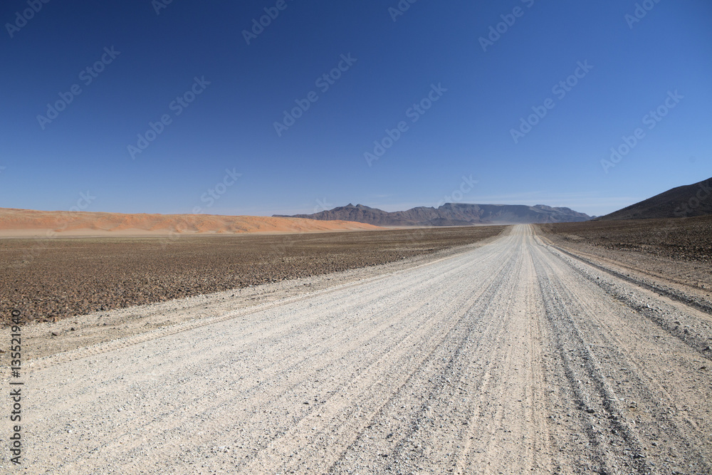 deserted gravel road