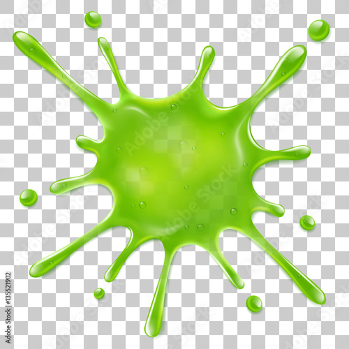 Splattered slime isolated on transparent background