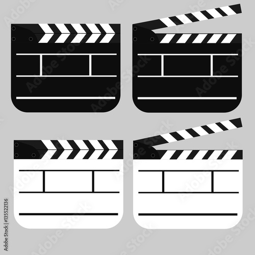 Black and white  clapper board