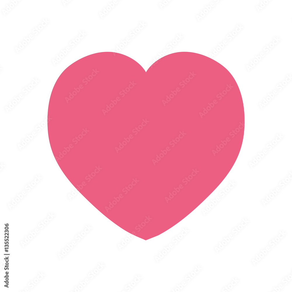 pink heart love decoration symbol vector illustration eps 10