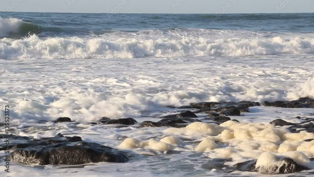 冬の日本海 波の華 冬の日本海 波の華