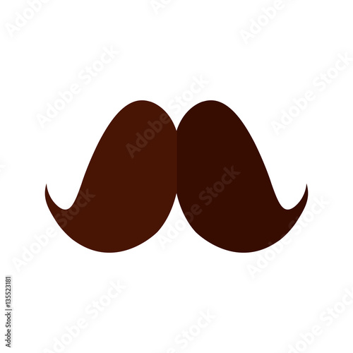 mustache father day card shadow vector illustration eps 10