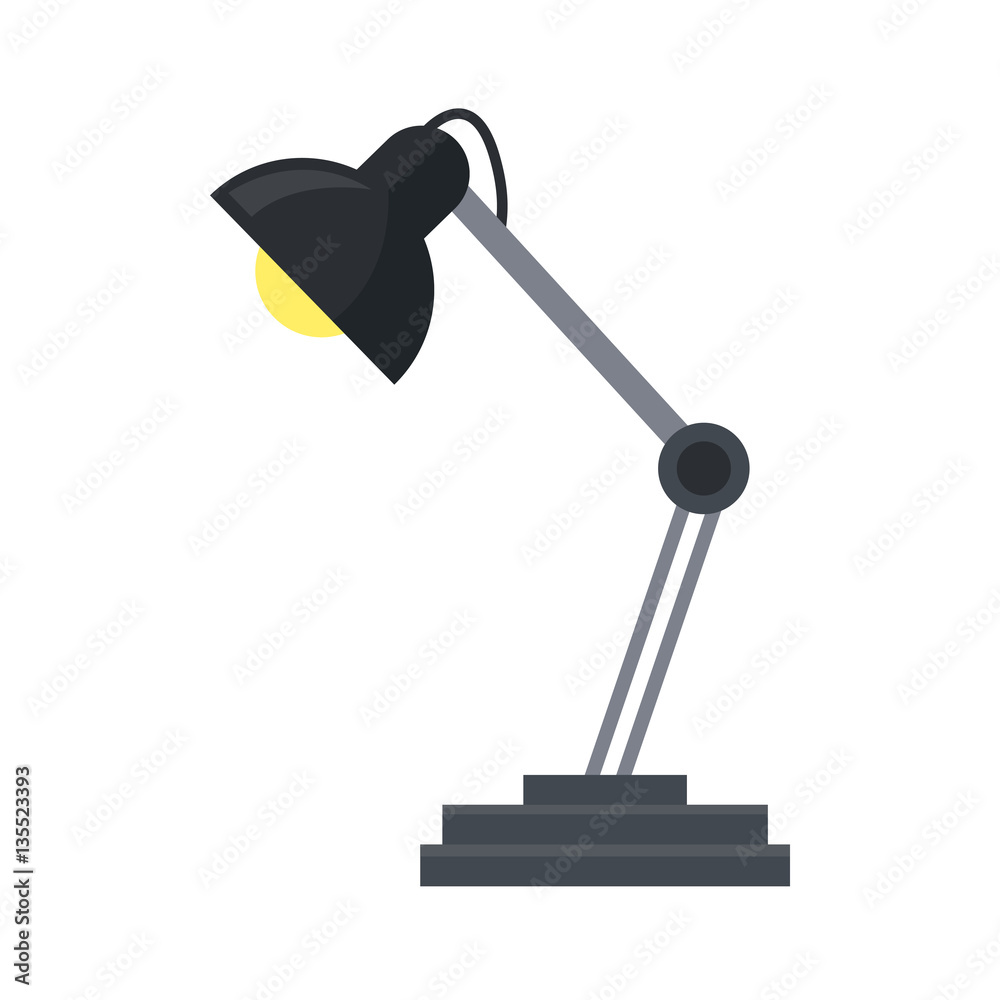 desk lamp icon over white background. colorful design. vector illustration desk lamp icon over white background. colorful design. vector illustration