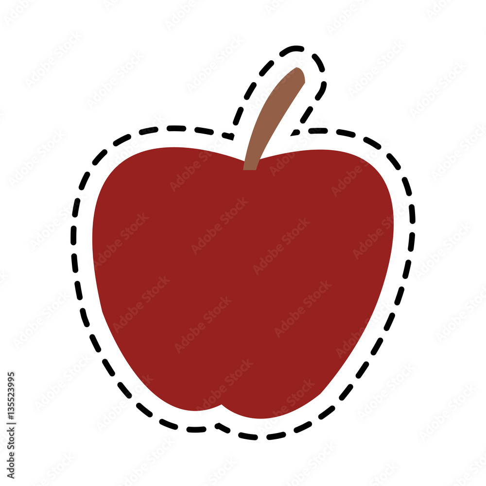 red apple fruit icon over white background. colorful design. vector illustration red apple fruit icon over white background. colorful design. vector illustration