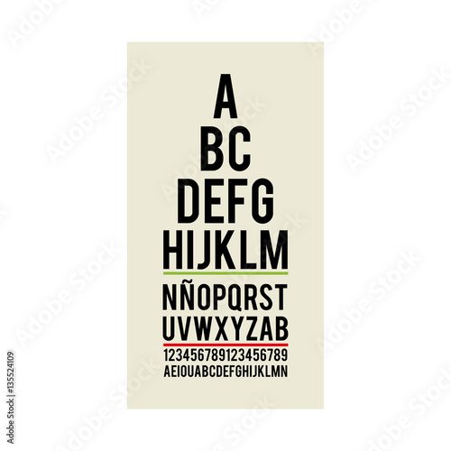 eye test optical paper vector illustration eps 10