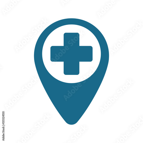 pointer map hospital cross location vector illustration esp 10