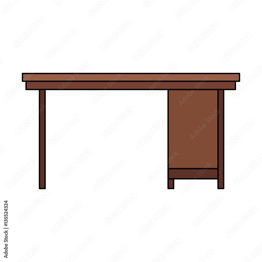 office desk icon over white background. colorful design. vector illustration office desk icon over white background. colorful design. vector illustration