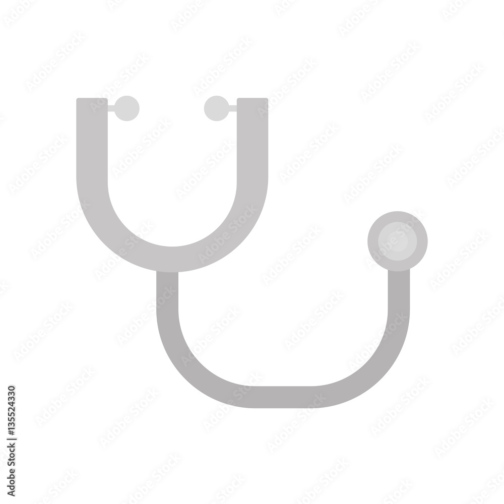 stethoscope instrument heart examination vector illustration eps 10