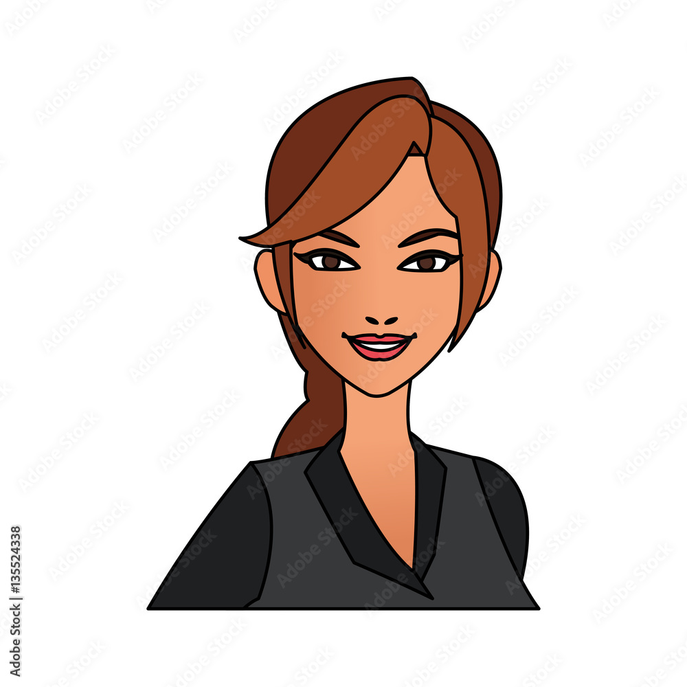 businesswoman cartoon icon over white background. colorful design. vector illustration businesswoman cartoon icon over white background. colorful design. vector illustration