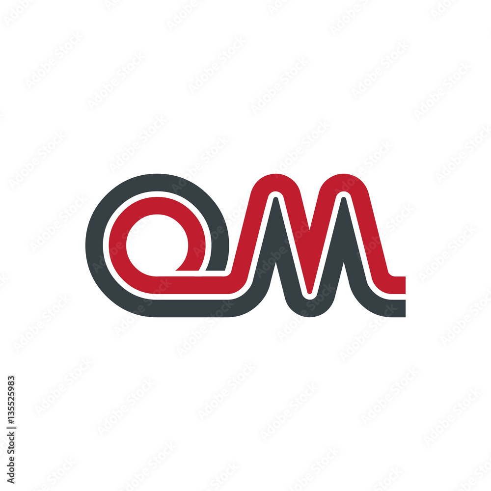 Initial Letter OM Linked Design Logo Initial Letter OM Linked Design Logo