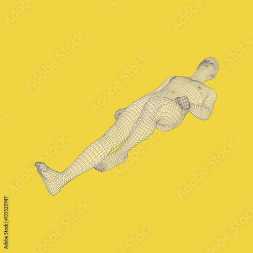Man is Lying on the Floor. Time to Relax. Man Relaxing.