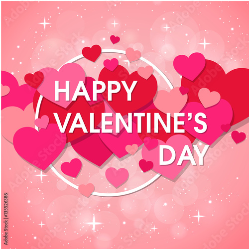 Modern Romantic Happy Valentine Card, Suitable for Invitation, Web Banner, Social Media, and Other Valentine Related Occasion