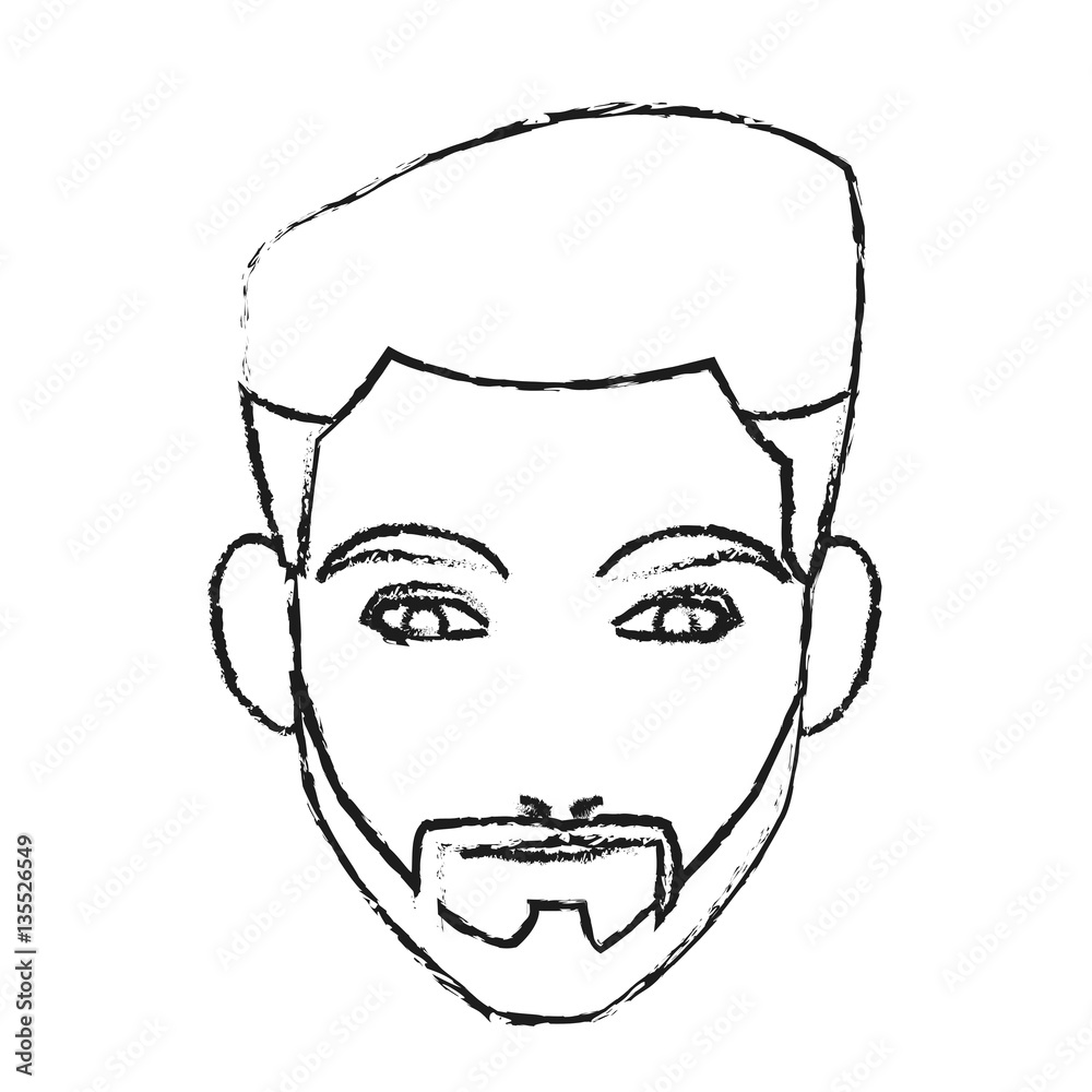 man face cartoon icon over white background. vector illustration