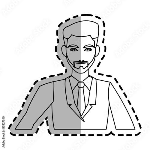 businessman cartoon icon over white background. vector illustration