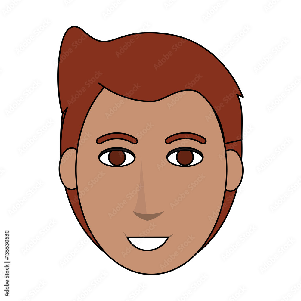 man face cartoon icon over white background. colorful design. vector illustration man face cartoon icon over white background. colorful design. vector illustration