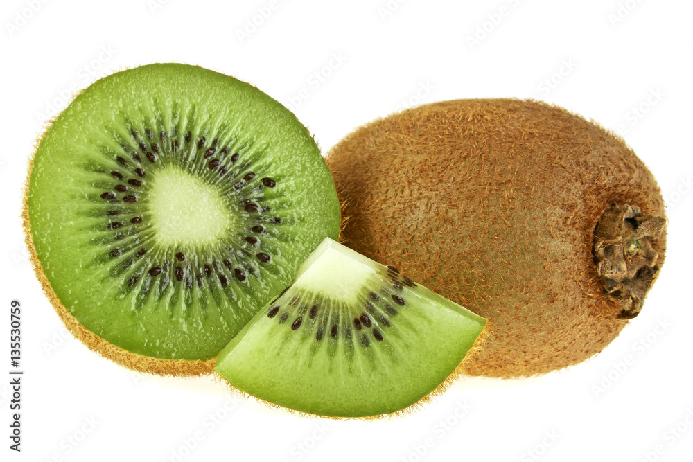 Obraz premium Kiwi fruit isolated on a white background