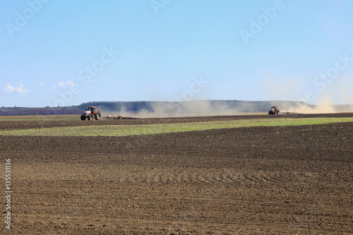 Naberezhnye Chelny, Russia - May 12, 2015: Planting in the field