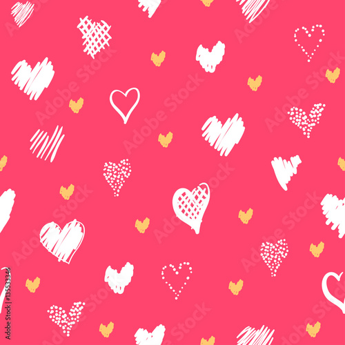 Romantic pattern with hearts