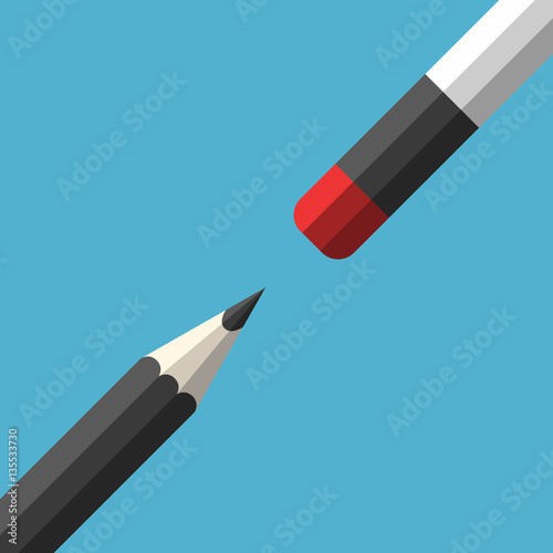 Pencil and eraser opposition