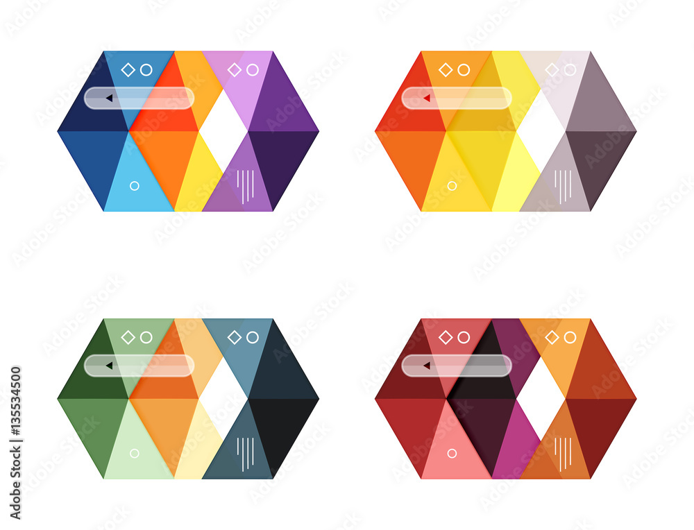 Vector blank infographic arrow templates Vector blank infographic arrow templates