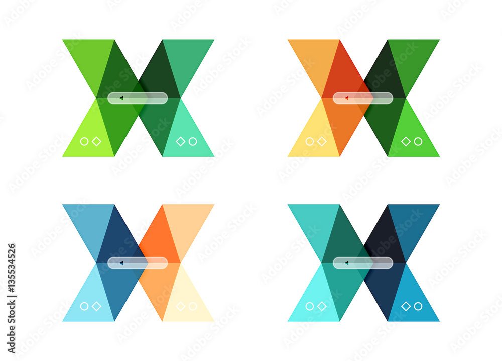 Vector blank infographic arrow templates Vector blank infographic arrow templates