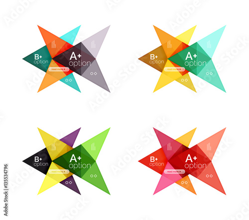 Colorful vector option banner arrow templates  infographic layouts