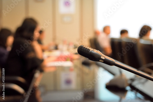 Microphone in meeting room for a conference concept